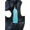thumbnail image 3 of Women Fashion Jewelry Earrings Set Bright Turquoise Teal Blue Long Fringe Tassel, 3 of 6