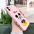 thumbnail image 1 of Funda de silicona líquida con estampado lateral para iPhone, carcasa de Mickey de Disney para modelos 14, 13, 12, 11 Pro Max, Mini, X, XR, XS MAX, SE20, 8, 7 Plus Fivean unisex, 1 of 2