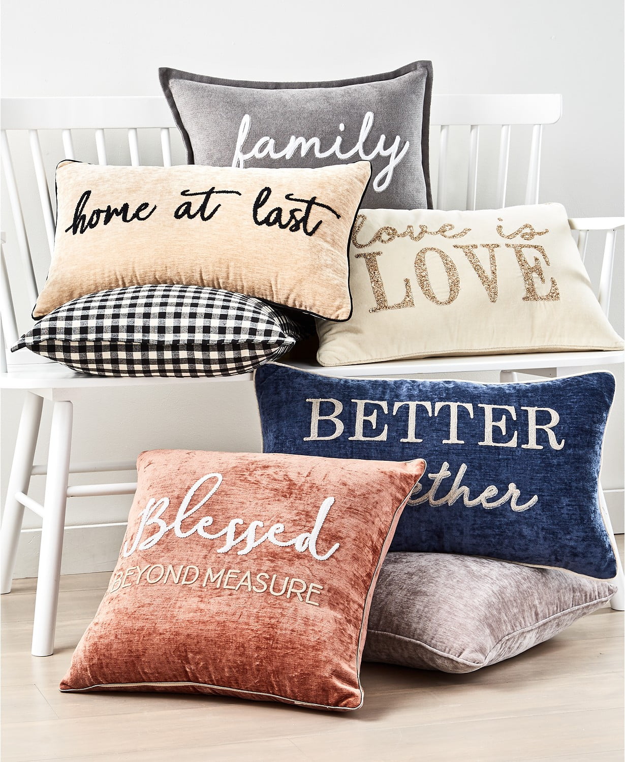 Lacourte 2-Pk. Better Together Chenille Decorative Pillows 20 x 20 and 14  x 24 