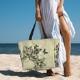 thumbnail image 3 of Wukai Vintage Floral Print Zipper Bag,large Beach Tote Bag,Waterproof Sandproof Bag,Grocery and Picnic Tote Travel Bag, 3 of 5