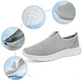 thumbnail image 4 of CAICJ98 Mens Shoes Slip On Casual Shoes Lightweight Walking Shoes Breathable Mesh Anti-Slip Running Shoes for Men Light Gray,9, 4 of 7