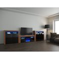 thumbnail image 2 of Milano Set 145EF-2D-2D Electric Fireplace Modern Wall Unit Entertainment Center, 2 of 4