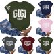 thumbnail image 1 of Fiudx Tops para Mujer Tops con Estampado de Moda para Mujer, Blusa de Manga Corta, Camisetas Divertidas con Cuello Redondo, 1 of 3