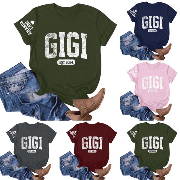 Fiudx Tops para Mujer Tops con Estampado de Moda para Mujer, Blusa de Manga Corta, Camisetas Divertidas con Cuello Redondo