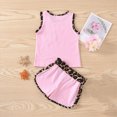 thumbnail image 6 of kaprioy Toddler Infant Kid Baby Girl Shorts Outfit Short Sleeve Leopard Vest Top Cheetah Print Pants Summer Clothes Set, 6 of 9