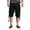 Solid Black, variant on G-Style USA Men's Rip-Stop Belted Cargo Shorts