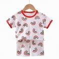 thumbnail image 4 of TOWED22 Newborn Infant Toddler Baby Boy Clothes 2pcs Dinosaur Truck Print Round Neck Short Sleeve Shirt Elastic Shorts Outfits(Red,18-24 M), 4 of 4