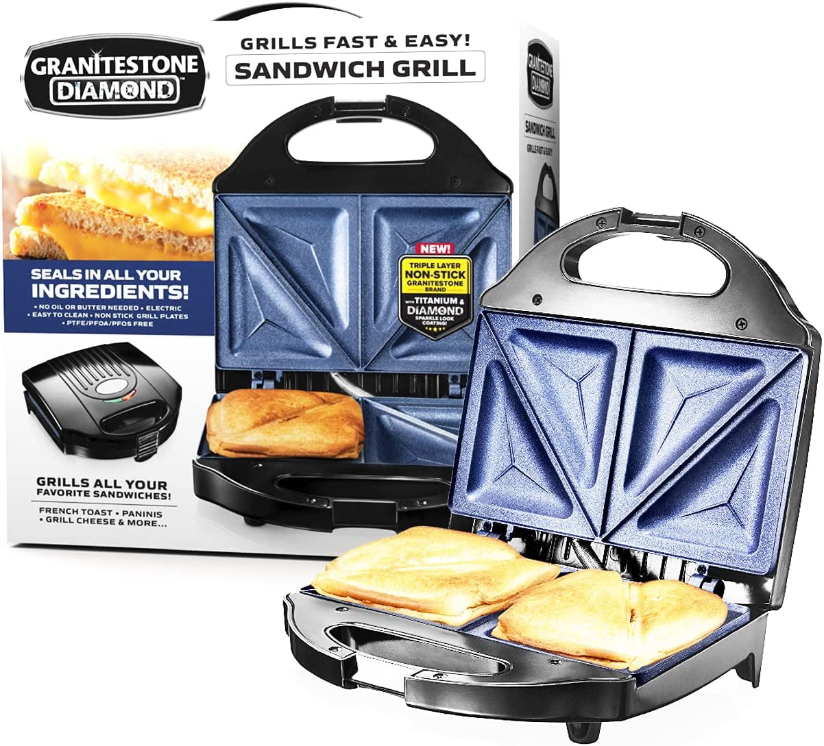 Salton Pocket Sandwich Maker, Toaster and Electric Panini - 20012392