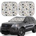 thumbnail image 6 of Kdxio Puppy Print 2-Piece Sun Shade Front Windshield - Foldable Car Front Window Sunshades for Most Sedans SUV Truck, 6 of 6