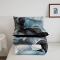 thumbnail image 5 of Chic Marble Bedding Twin Size Black Blue Watercolor Comforter Set Twin, Mountain Fluid Duvet Insert Aesthetic Marbling Quilt Comforter, Stone Pattern Bedding Comforters & Sets, 5 of 6
