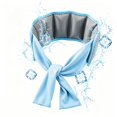 thumbnail image 2 of Ljudmp Cooling Neck Wrap Knotted Tie Reusable Headache Relief Neck Scarf Lightweight Soft Cooling Bandana for Running Cycling Hiking Outdoor Sports Grey, 2 of 8