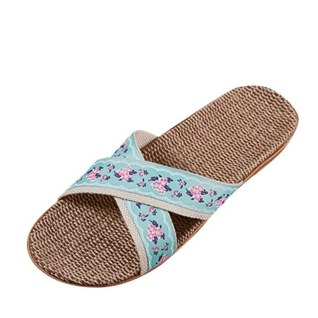 

Pimfylm House Slippers With Arch Support Women s Universal Comfortable Quick-Drying Casual Sport Sandal Green 7.5