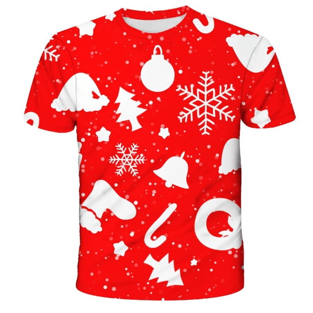 Kids Happy New Year Graphic T Shirt Merry Christmas Deer Funny Clothes Fashion T Shirt Top Print T Shirt13T Gong Bohan LED