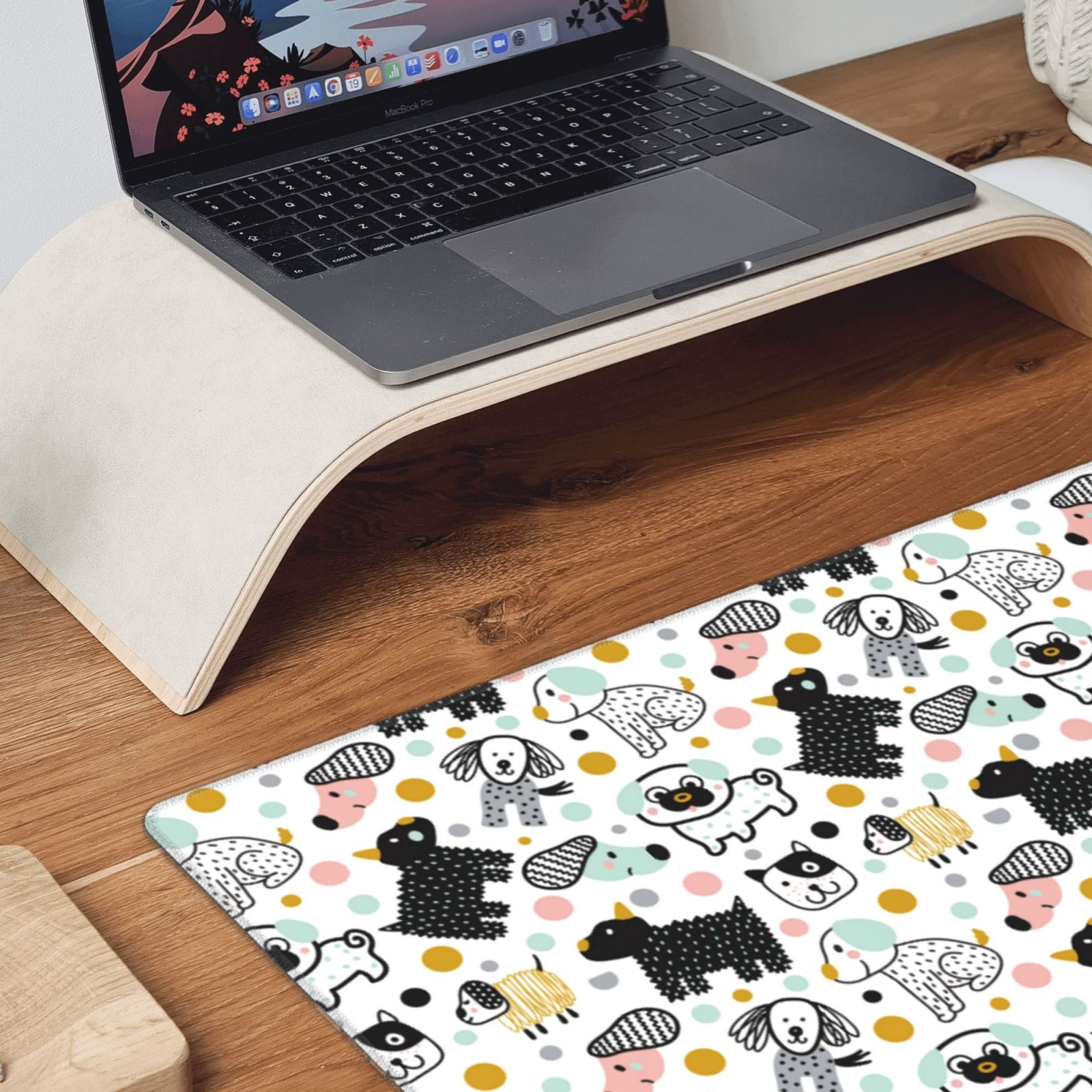 Xecao Funny Puppy for Waterproof Mouse Pad - Extended Contour Mouse Mat, Large Gaming Mousepad Laptop Keyboard Mat with Non-Slip Rubber Base