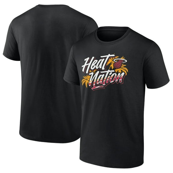 Men's Black Miami Heat Full Court Press T-Shirt