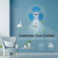 thumbnail image 4 of 16” 3-Speed Oscillating Wall-Mount Fan with Adjustable Tilt, Metal Grills, 90-Degree Oscillation - Wall Fan, 4 of 6