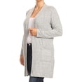 thumbnail image 2 of Pastel by Vivienne Women's Hacci Open Front Cardigan in Plus Size Heather Grey XX-Large, 2 of 4