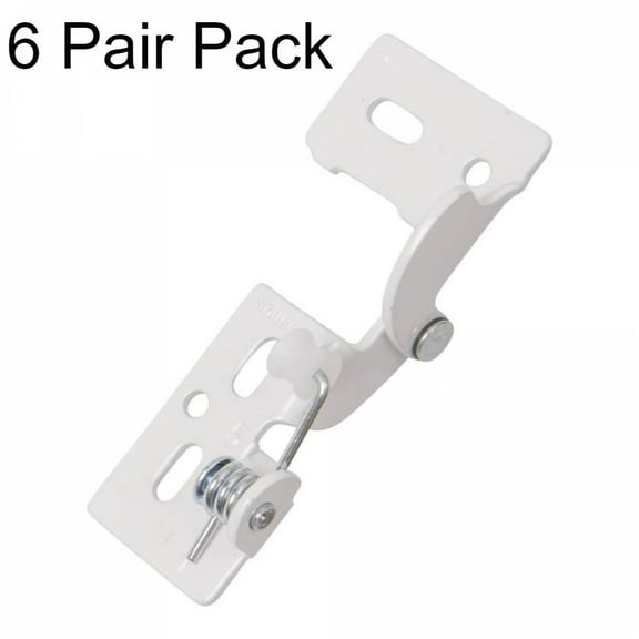 1/4 Overlay White Hinge (6 Pair)