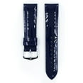 thumbnail image 3 of Hirsch Diva Leather Watch Strap - Polished Blue - M - 20mm - Shiny Silver Buckle - Calf Leather Band, 3 of 9