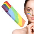 thumbnail image 2 of Pincel de abanico arcoíris, pintura facial, pinturas coloridas para rostro y cuerpo, pintura facial arcoíris, lápices de colores, disfraces para celebraciones del Orgullo Gay Lésbico, 2 of 5