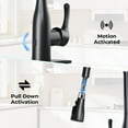 thumbnail image 5 of Accreate Touchless Kitchen Faucet with Pull Down Sprayer, Dual Sensor Sink Faucets, Stainless Steel Single Handle Faucet for 1 or 3 Hole, Suitable for Farmhouse Laundry Camper Rv Bar, 5 of 7