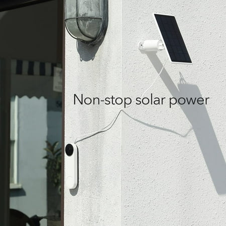 Wasserstein - Mountable Solar Panel for Google Nest Doorbell (battery) - White