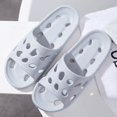 thumbnail image 1 of Zapatillas de ducha para hombre y mujer, chanclas antideslizantes con agujeros de fondo grueso, de secado rápido, para el verano Qiuyongming unisex, 1 of 2