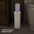 thumbnail image 4 of EKO Automatic Bathroom Trash Can with Lid 2.6 Gallon Slim Touchless Bathroom Garbage Can Waterproof Motion Sensor Trash Can for Bathroom Office Kitchen White, 4 of 5