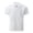 White,#033, variant on Men's Full Zip Polo Shirt Short Sleeve 3D Geometric Jacquard Lapel Collar Regular Fit Stretch Casual Business Tops for Daily Office Street Wear,M