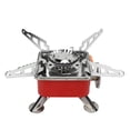thumbnail image 3 of Portable Outdoor Picnic Gas , Mini Square Camping Stove 2800W High Temperature Resistant Metal Wind Proof Rust Proof  For Hiking, 3 of 8