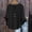 Black summer plus size blouse a1, variant on Summer Plus Size Blouse Women's Cotton Linen Ruffle Sleeve Button Down Shirt Casual Loose Tops Holiday Vacation Fashion T-Shirt, White S