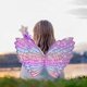 thumbnail image 3 of Conjunto de 2 piezas de disfraz de princesa hada para niñas de Halloween y Navidad con varita de estrella y mariposa de colores para fiesta de disfraces para niños, 3 of 7
