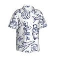 thumbnail image 2 of Disketp Hawaiian Shirts For Men,World Travel2 Print Mens Casual Short Sleeve Button Down Shirts Beach Shirt, 2 of 8