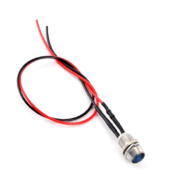 Luz Indicador 4 PCS 12V 8 mm Panel LED Danse Lámpara de Advertencia Lámpara Indicador Universal para Vehículos de Automóviles
