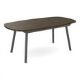 thumbnail image 1 of Amisco Gibson Wood Dining Table in Dark Brown Veneer/Matt Dark Gray Metal, 1 of 2