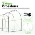 thumbnail image 5 of KING BIRD 10x6.6x6.6FT Upgraded Large Walk-in Greenhouse Heavy Duty Galvanized Steel Frame Zippered Screen Door 6 Screen Windows Tunnel Garden Plant Hot Green House Green, 5 of 7