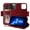 Maroon, variant on navor Detachable Magnetic Wallet Case Compatible with iPhone 13 Pro Max [6.7 inch] [Folio], RFID Protection Kickstand -Rose Gold