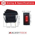 thumbnail image 2 of AlveyTech Red On/Off Switch with Weather-Resistant Rubber Boot for Razor Electric Scooters 2-Pack, 2 of 7