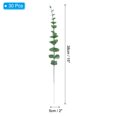 thumbnail image 2 of Uxcell 15" Artificial Faux Eucalyptus Leaves Stems for Wedding Home Decor, Dark Green 30Pcs, 2 of 5