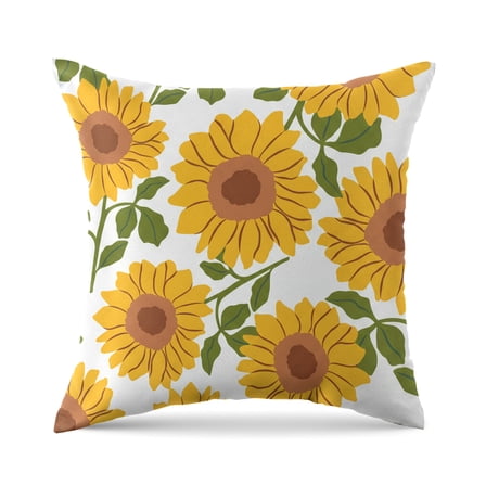 Mainstays 16 in x 16 in Sunflower Outdoor Pillow, Yellow