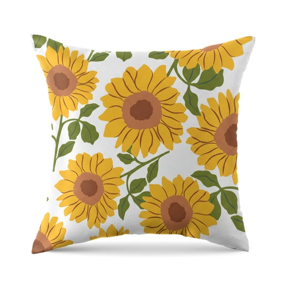 Mainstays 16 in x 16 in Sunflower Outdoor Pillow, Yellow