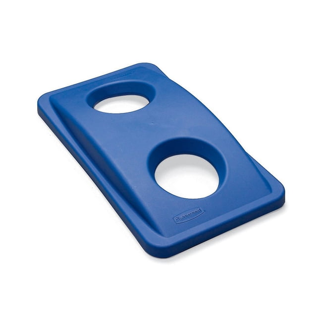 Tapa de Reciclaje Rubbermaid Slim Jim Azul