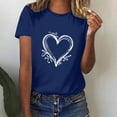 thumbnail image 5 of Goodeals Clearance,2025 Valentines Day Tees for Women Casual Girl Friend Gift T Shirt Cute Love Heart Graphic Shirts Sping Summer Short Sleeve Blouses(Blue,M), 5 of 6