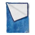 thumbnail image 2 of Moonlight Soft Flannel Fleece Throw Blanket, Digital Art Painted Look Night View of Cloudy Sky and Moon Stars, Cozy Plush for Indoor and Outdoor Use, 70" x 90", White Night Blue, by Ambesonne, 2 of 5