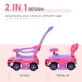 thumbnail image 7 of GVN Toy Car,2 in 1 Push Cars for Toddlers Kid Ride on Push Car Stroller Sliding Car,Pink, 7 of 7