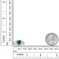 thumbnail image 4 of Gem Stone King 1.51 Cttw Green Nano Emerald and White Moissanite Ring for Women | 925 Sterling Silver | Gemstone May Birthstone | Heart Shape 8MM | Available in Size 5,6,7,8,9, 4 of 5