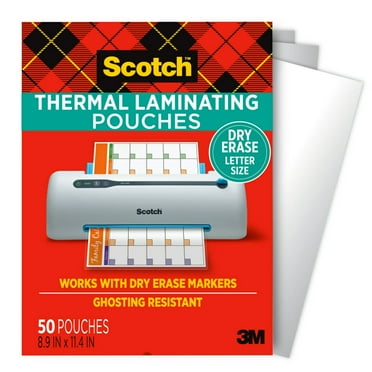 Scotch Thermal Laminating Pouches, 50 Laminating Sheets, 3 mil.,  Laminate Business Cards, Banners and Essays, Idea