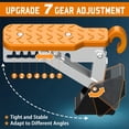 thumbnail image 3 of Car Door Step 2024 Upgraded | 7 Gear Adjustable Car Step Hook and Foldable Foot Pedal Supports Both Feet | Max Load 500 lbs | Convenient Car Roof Access for Most Cars, SUVs, and Trucks, Orange, 3 of 8