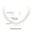 thumbnail image 5 of JZROCKER Ladies Pearl Beaded String Necklace Earrings Set Costume Jewelry Birthday Gift, 5 of 6