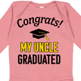 thumbnail image 4 of Inktastic Congrats My Uncle Graduated with Cap Boys or Girls Long Sleeve Baby Bodysuit, 4 of 5